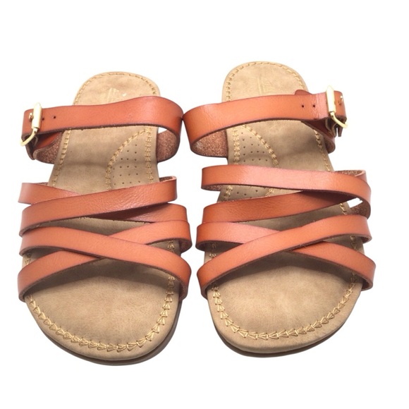 NWOB Cliffs By White Mountain Fenix Womens Brown Leather Strappy Flat Sandal 9M - Picture 4 of 11